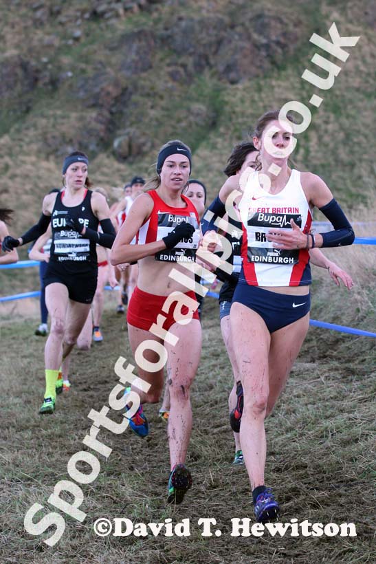 Katie Brough during the senior womens 6k BUPA Great Edinburgh Cross Country. Photo: David T. Hewitson/Sports for All Pics